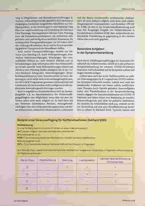 Vorschauseite 2: Aufgaben der Palliativmedizin in der Covid-19-Pandemie