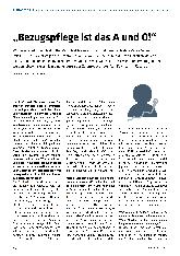 Vorschauseite 1: "Bezugspflege ist das A und O!"