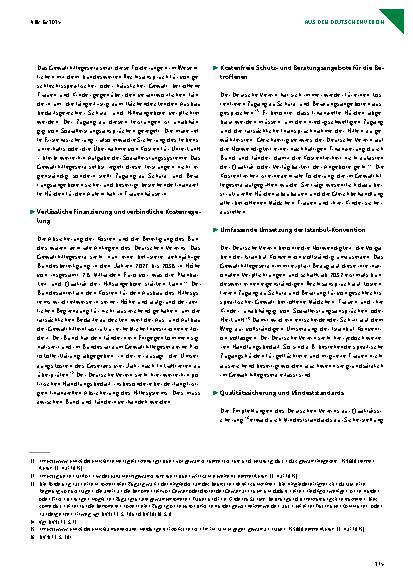 Vorschauseite 3: Das Gewalthilfegesetz: Eine fachliche Einordnung im Licht der Positionen des Deutschen Vereins