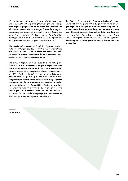 Vorschauseite 5: Das Gewalthilfegesetz: Eine fachliche Einordnung im Licht der Positionen des Deutschen Vereins