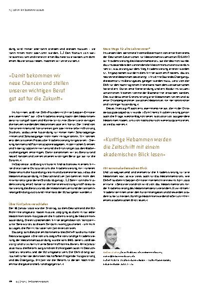 Vorschauseite 3: 25 Jahre Hebammenforum 5 Jahre Akademisierung