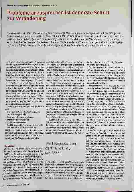 Vorschauseite 1: Probleme anzusprechen ist der erste Schritt zur Veränderung.