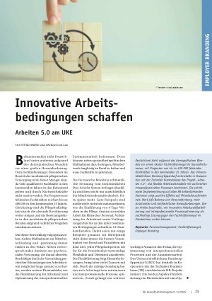 Vorschauseite 1: Innovative Arbeitsbedingungen schaffen Arbeiten 5. 0 am UKE