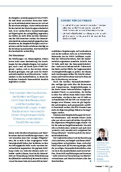 Vorschauseite 2: Überprüfung der Entgelterhöhung durch Heimaufsicht