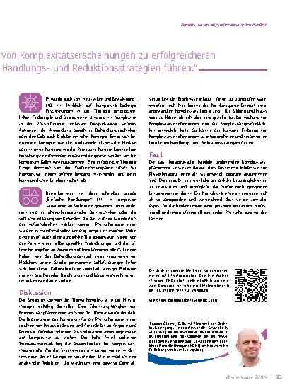 Vorschauseite 4: Komplexität im physiotherapeutischen Handeln
