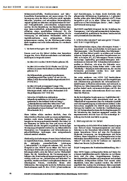 Vorschauseite 4: Stellungnahme der Deutschen Gesellschaft für Hebammenwissenschaft e.V. zur Änderung der Mutterschafts-Richtlinien: Anpassung der Anlage 5 – Versicherteninformation zu Basis-Ultras…