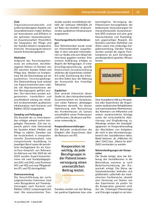 Vorschauseite 2: Die interprofessionelle Zusammenarbeit (IPZ) vielfältiger Gesundheitsteams im Hinblick auf Innovationen und Effizienz