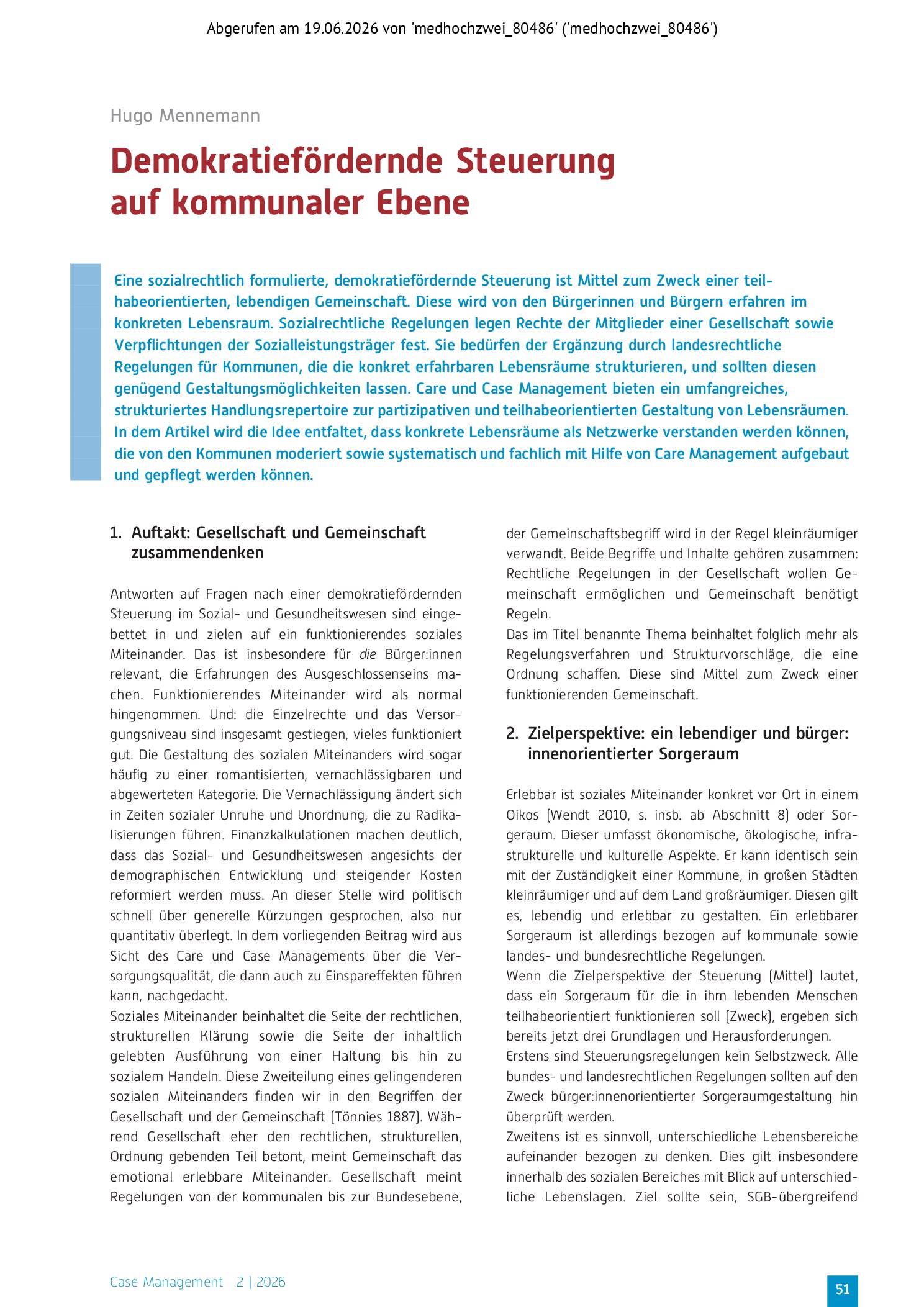 Vorschauseite 1: Demokratiefördernde Steuerung auf kommunaler Ebene