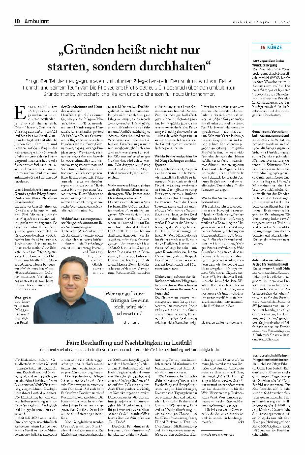 Vorschauseite 1: „Gründen heißt nicht nur starten, sondern durchhalten“