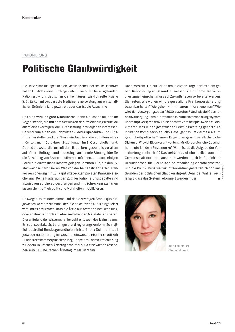 Vorschauseite 1: Politische Glaubwürdigkeit