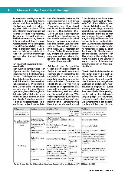 Vorschauseite 4: Zwischen Aufbruch und Ankommen Migrationswege von Pflegefachpersonen in die Schweiz