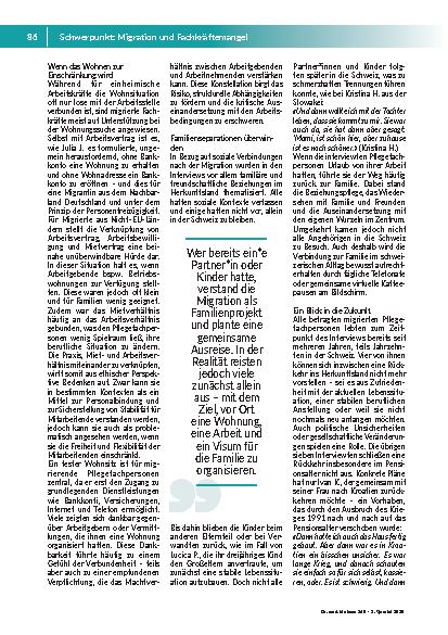 Vorschauseite 6: Zwischen Aufbruch und Ankommen Migrationswege von Pflegefachpersonen in die Schweiz