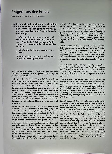 Vorschauseite 1: Fragen aus der Praxis