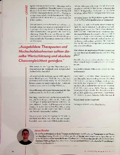 Vorschauseite 3: "Verantwortungsvolle Arbeit an und mit dem Menschen. Nach und während der Ausbildung immer auf dem neuesten Stand bleiben."