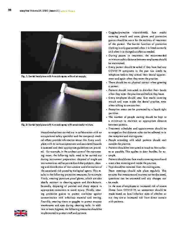Vorschauseite 2: Basic hygiene during the COVID-19 pandemic in dental practices