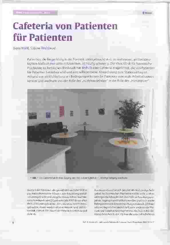Vorschauseite 1: Cafeteria von Patienten für Patienten