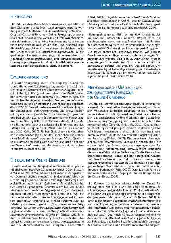 Vorschauseite 2: Der Gruppen-Chat als Methode der Datenerhebung im Kontext qualitativer Evaluationsforschung. Eine methodologische Reflexion.