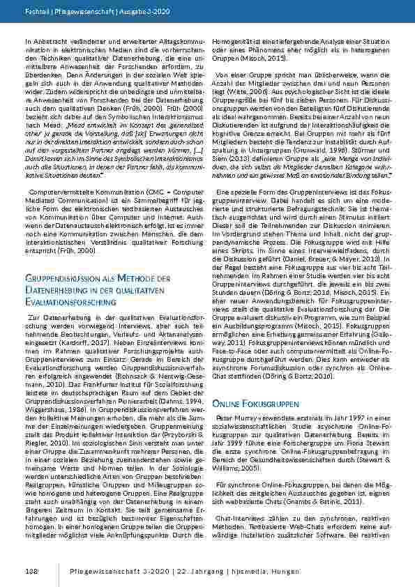 Vorschauseite 3: Der Gruppen-Chat als Methode der Datenerhebung im Kontext qualitativer Evaluationsforschung. Eine methodologische Reflexion.