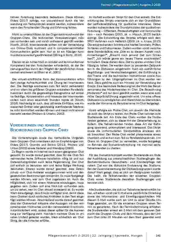 Vorschauseite 6: Der Gruppen-Chat als Methode der Datenerhebung im Kontext qualitativer Evaluationsforschung. Eine methodologische Reflexion.