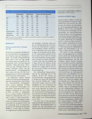 Vorschauseite 5: Bewegungstagebücher zur Messung der Bewegungsaktivität für Kinder und Jugendliche