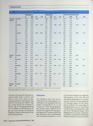 Vorschauseite 6: Bewegungstagebücher zur Messung der Bewegungsaktivität für Kinder und Jugendliche