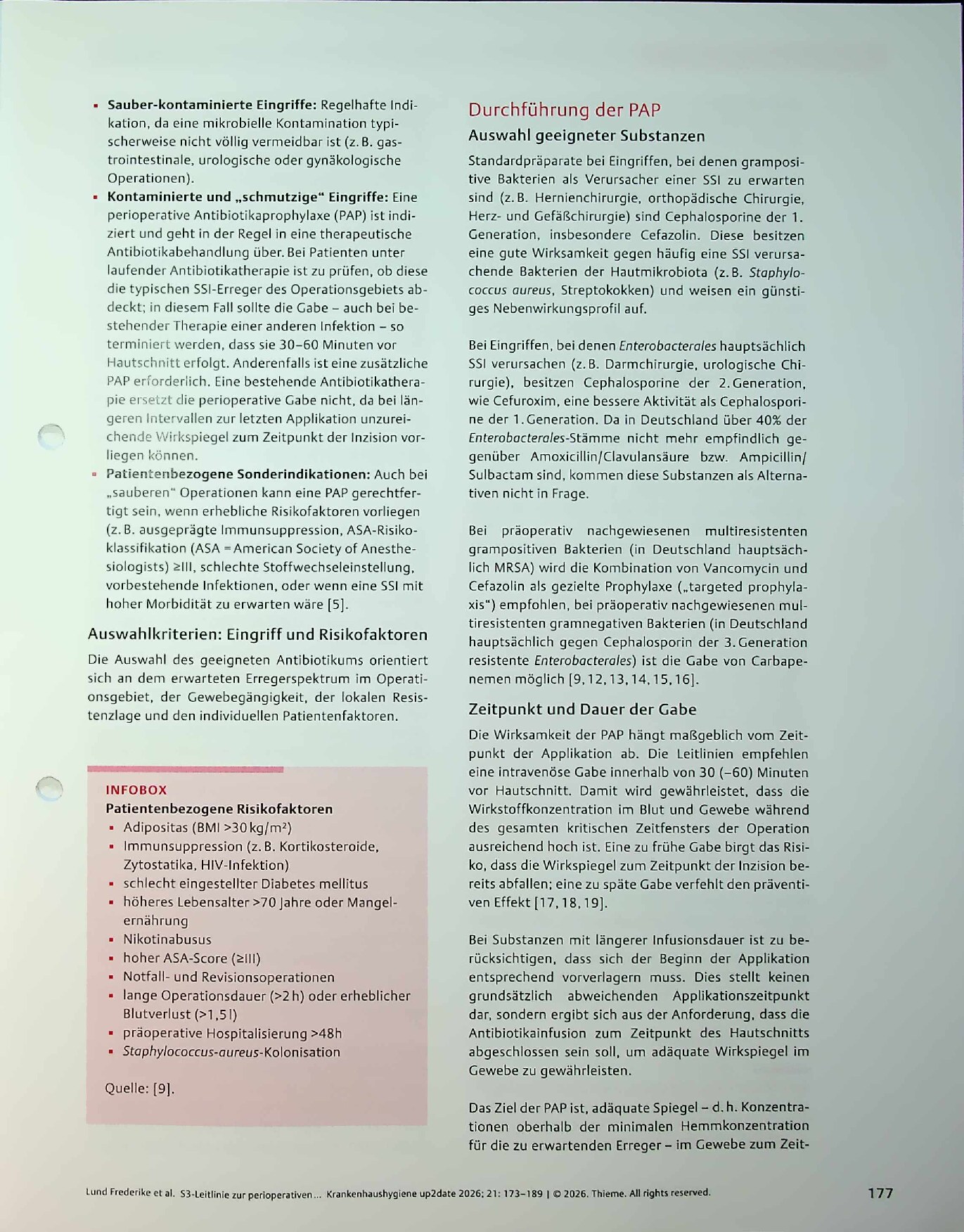 Vorschauseite 3: S3-Leitlinie zur perioperativen und periinterventionellen Prophylaxe (PAP)