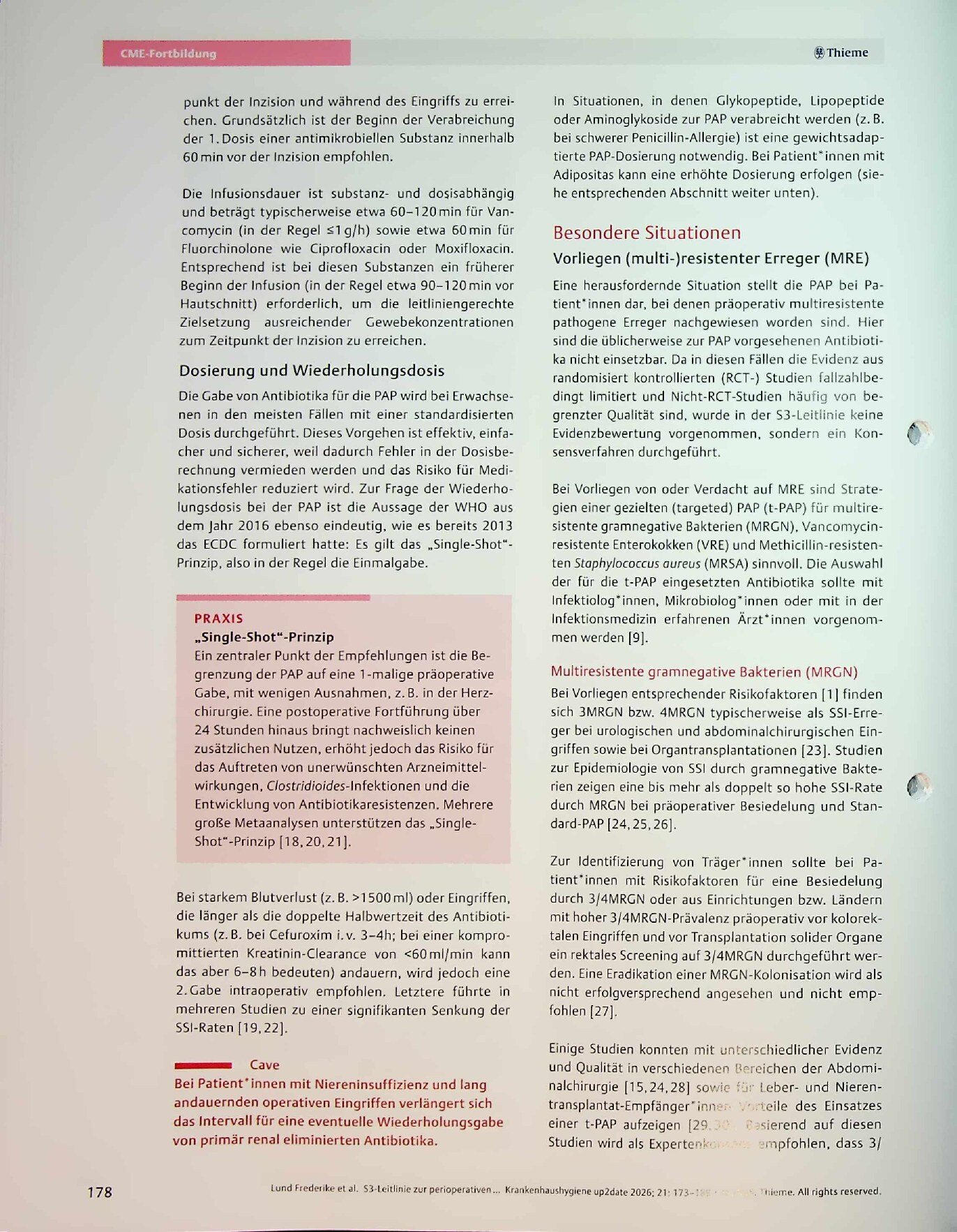 Vorschauseite 4: S3-Leitlinie zur perioperativen und periinterventionellen Prophylaxe (PAP)