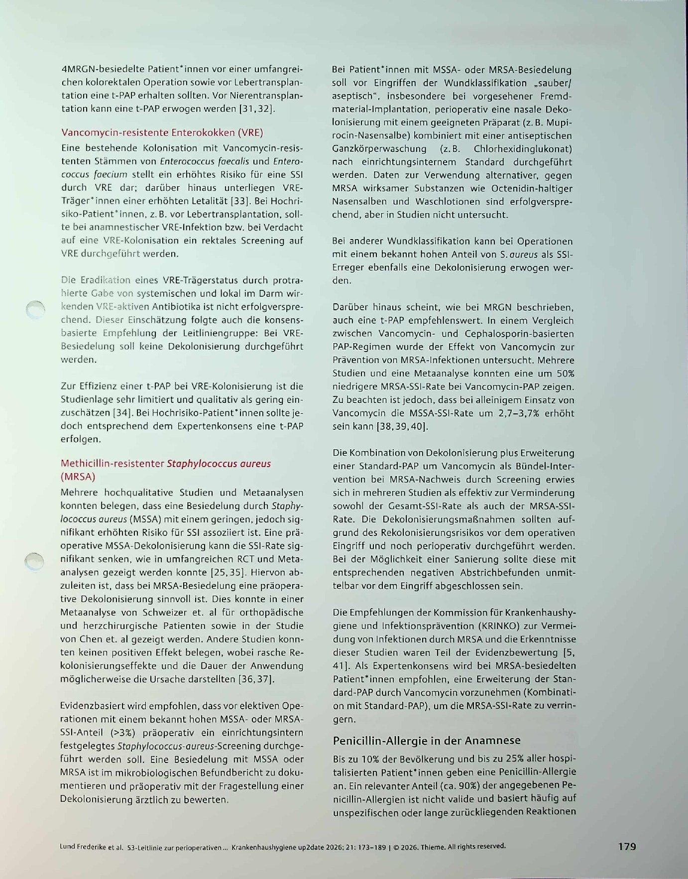 Vorschauseite 5: S3-Leitlinie zur perioperativen und periinterventionellen Prophylaxe (PAP)