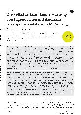Vorschauseite 1: Die Selbstwirksamkeitserwartung von Jugendlichen mit Anorexia nervosa im poststationären Setting