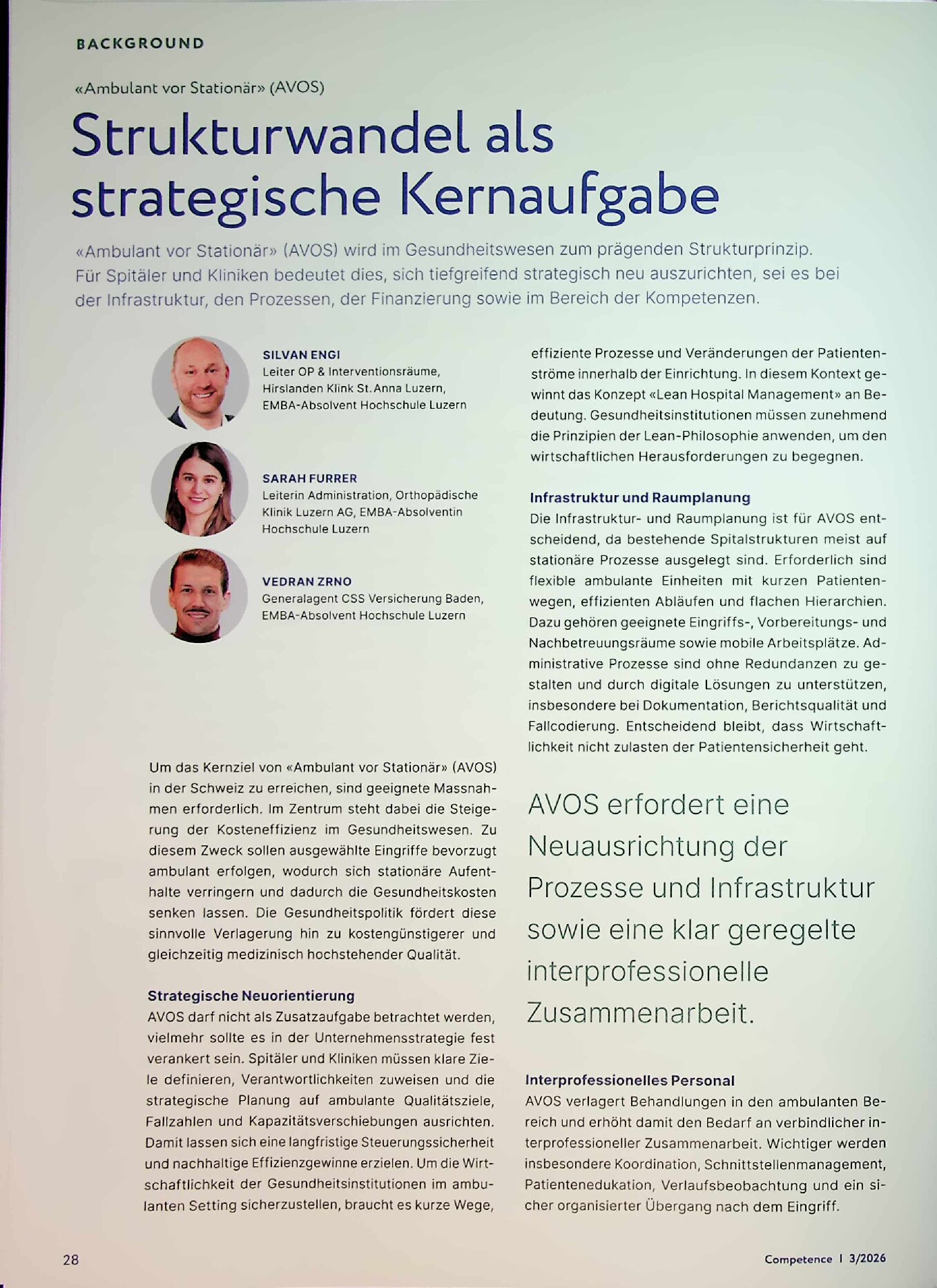 Vorschauseite 1: Strukturwandel als strategische Kernaufgabe