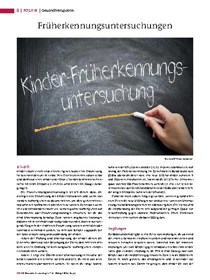 Vorschauseite 1: Früherkennungsuntersuchungen