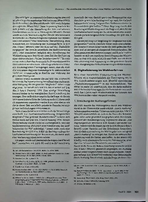 Vorschauseite 2: Die unvollendete BetrVG-Novelle — neue Wahlen nach halb-altem Recht