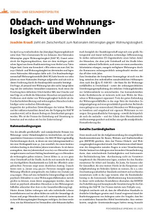 Vorschauseite 1: Obdachund Wohnungslosigkeit überwinden