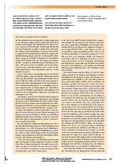 Vorschauseite 2: Kompressionstherapie zur Vorbeugung des erneuten Auftretens von Ulcus cruris venosum