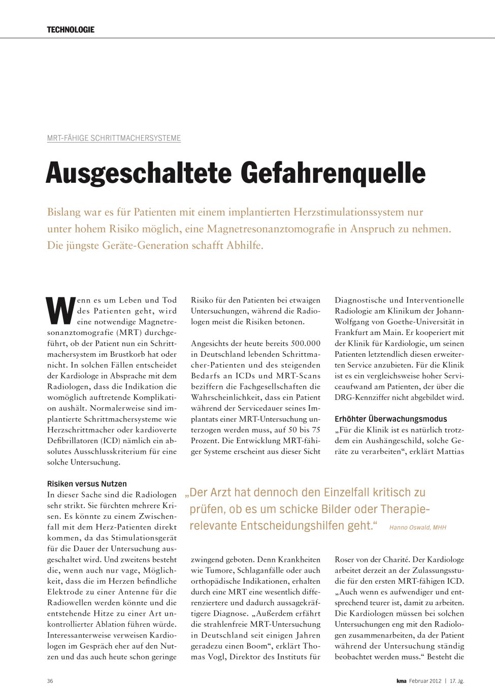 Vorschauseite 1: Ausgeschaltete Gefahrenquelle