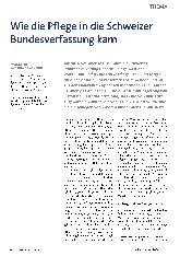 Vorschauseite 1: Wie die Pflege in die Schweizer Bundesverfassung kam
