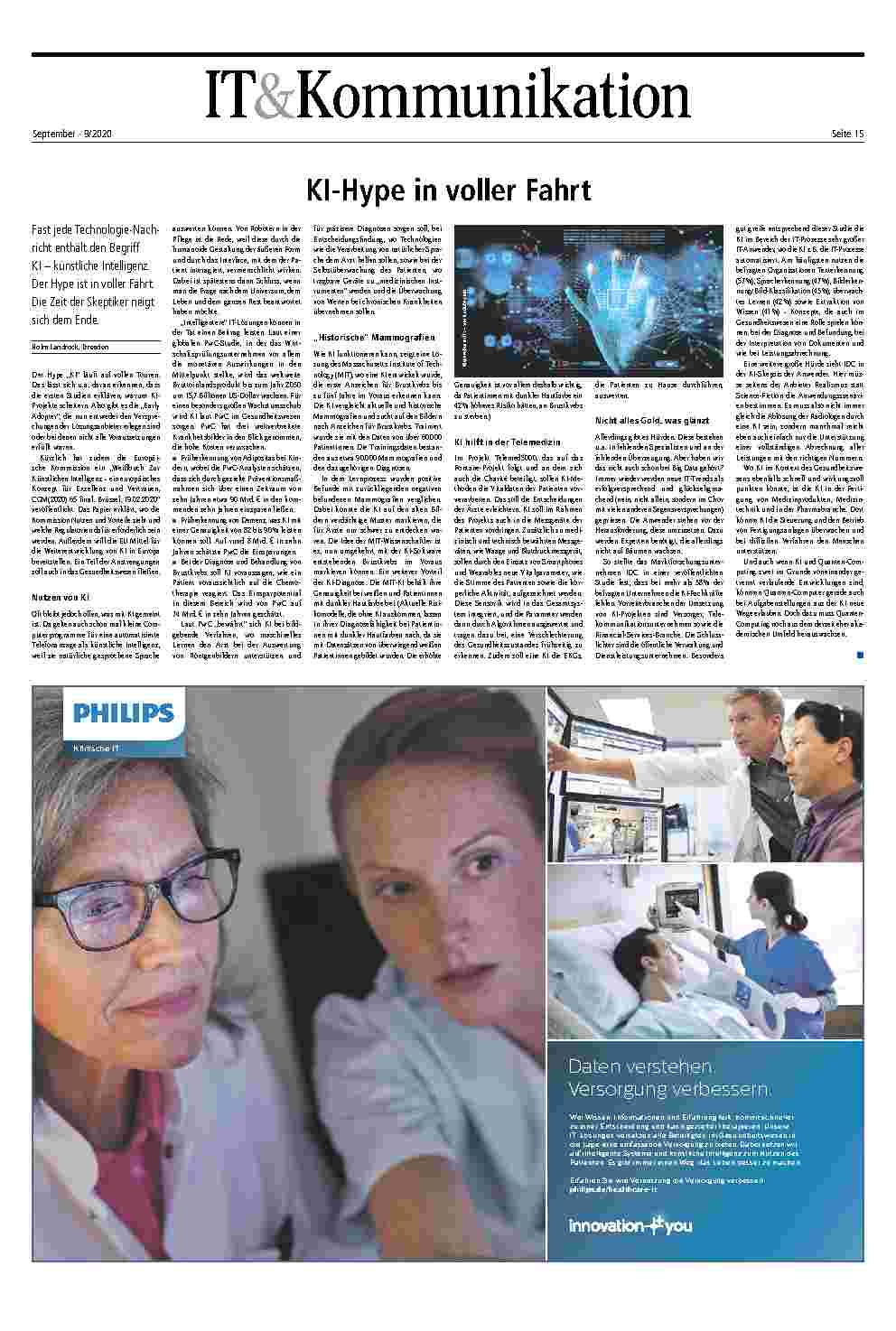 Vorschauseite 1: KI-Hype in voller Fahrt