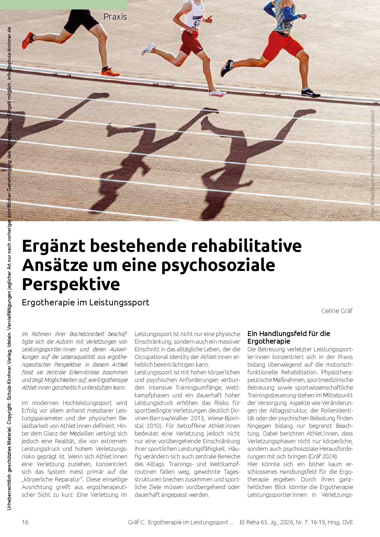 Vorschauseite 1: Ergänzt bestehende rehabilitative Ansätze um eine psychosoziale Perspektive