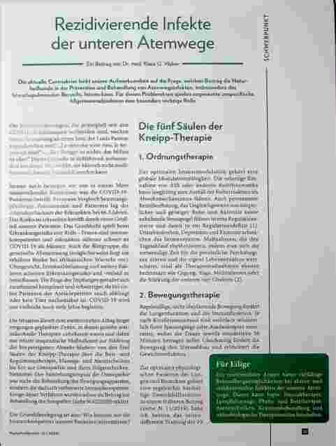 Vorschauseite 1: Rezidivierende Infekte der unteren Atemwege