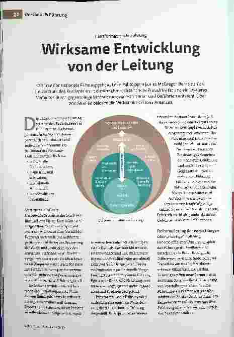 Vorschauseite 1: Transformationale Führung: Wirksame Entwicklung durch Führung