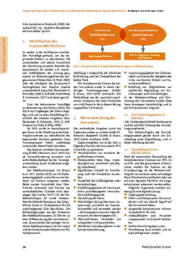 Vorschauseite 2: Digitale Lösungen in der Früherkennung, Ersterfassung und Erstberatung bei beginnendem Stottern.