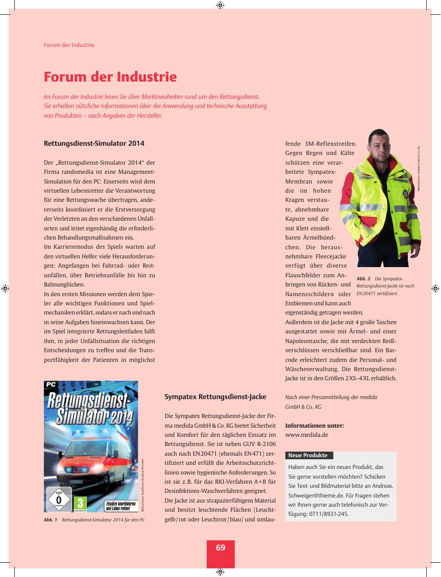 Vorschauseite 1: Sympatex Rettungsdienst-Jacke