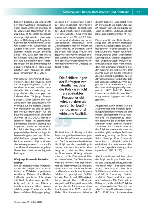 Vorschauseite 2: Wenn die Welt aus den Fugen gerät. Psychische Belastung junger Menschen in Zeiten der Polykrise - eine Herausforderung für das Gesundheitswesen
