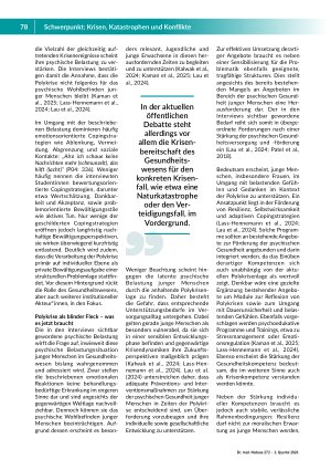 Vorschauseite 3: Wenn die Welt aus den Fugen gerät. Psychische Belastung junger Menschen in Zeiten der Polykrise - eine Herausforderung für das Gesundheitswesen