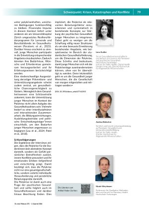 Vorschauseite 4: Wenn die Welt aus den Fugen gerät. Psychische Belastung junger Menschen in Zeiten der Polykrise - eine Herausforderung für das Gesundheitswesen