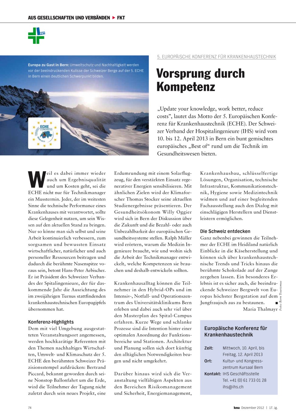 Vorschauseite 1: Vorsprung durch Kompetenz