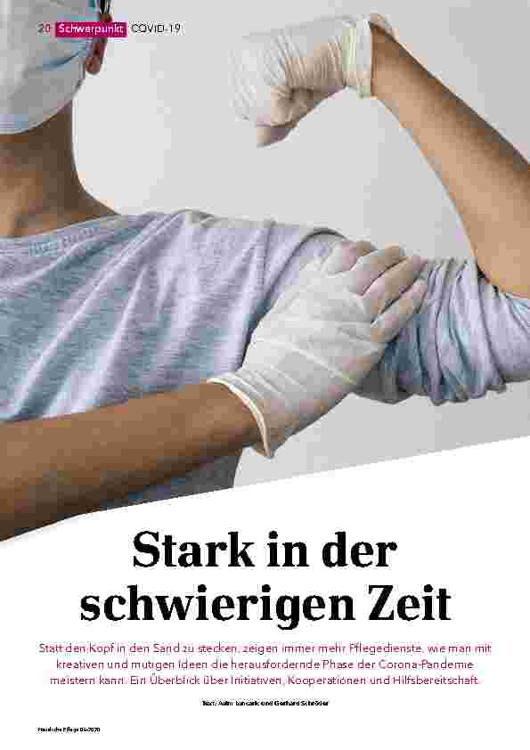Vorschauseite 1: Stark in der schwierigen Zeit