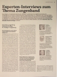 Vorschauseite 1: Experten-Interviews zum Thema Zungenband