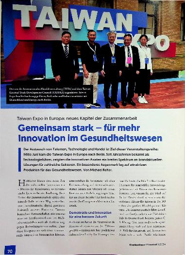Vorschauseite 1: Gemeinsam stark - für mehr Innovation im Gesundheitswesen