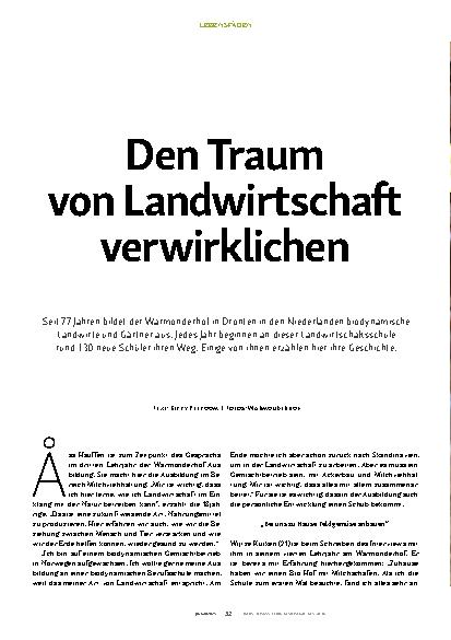 Vorschauseite 1: Den Traum von Landwirtschaft verwirklichen